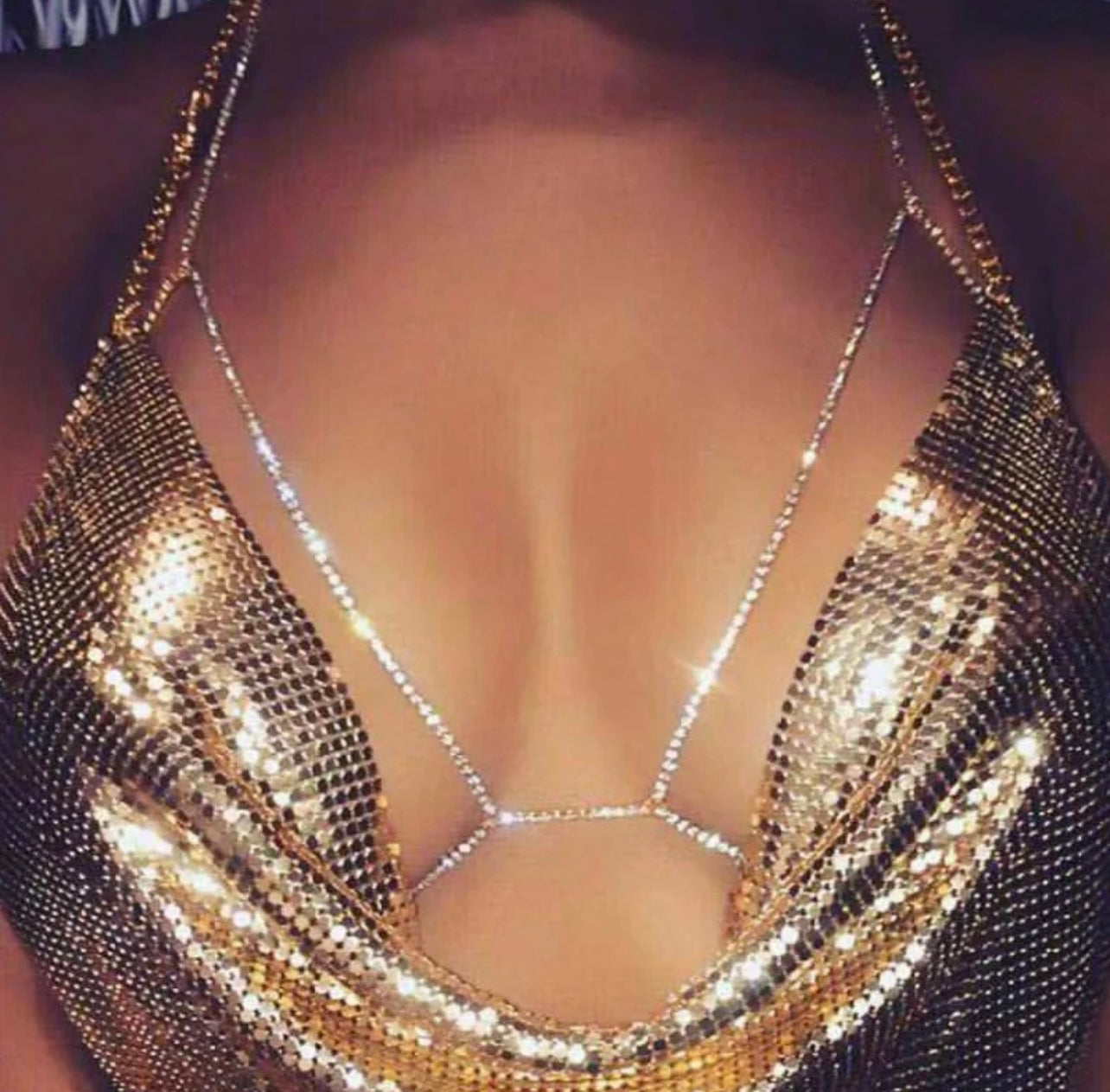 Rhinestone Bra
