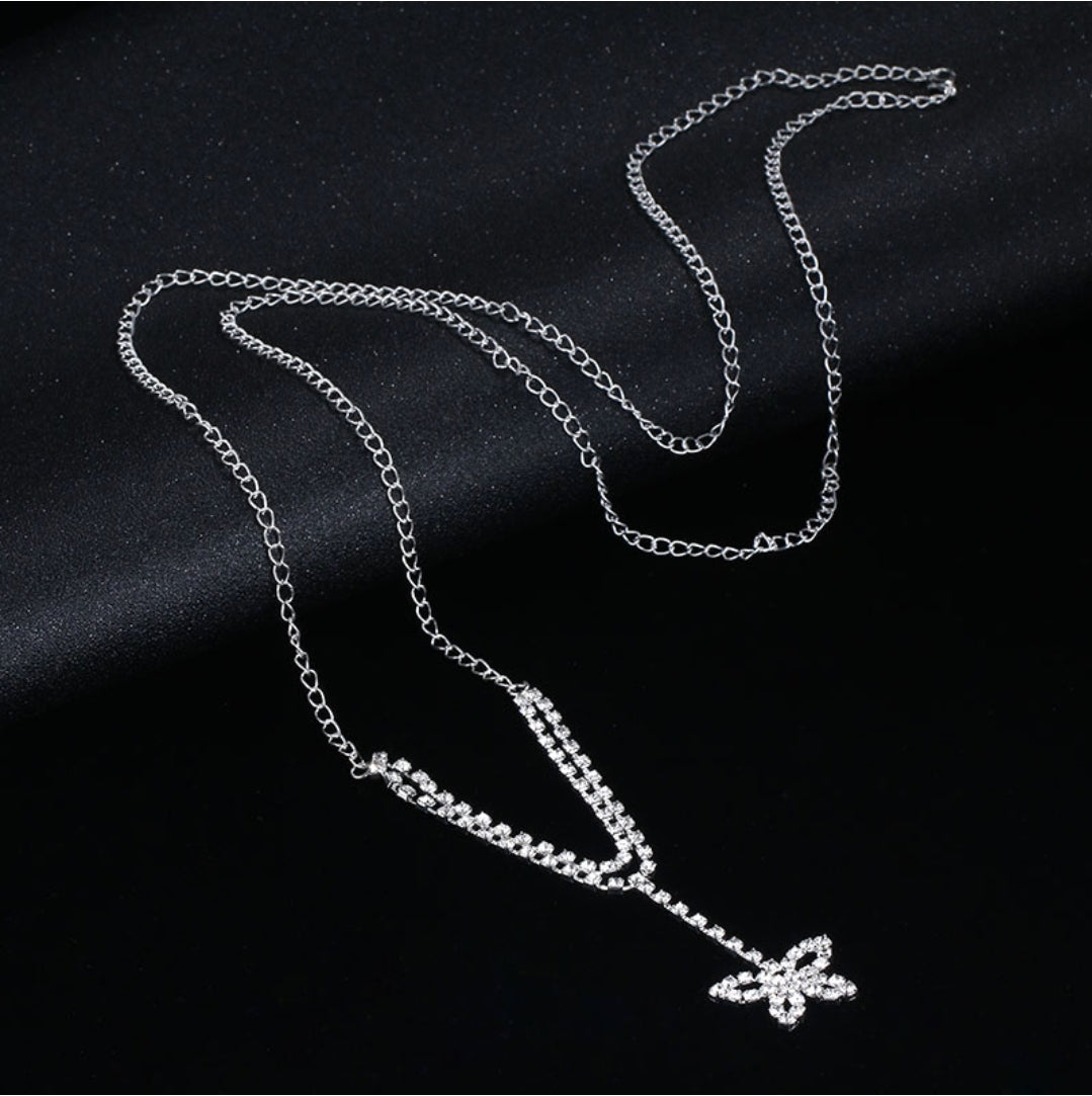 Butterfly Decor Waist Chain  Waist chain, Silver body jewellery, Waist  chain indian