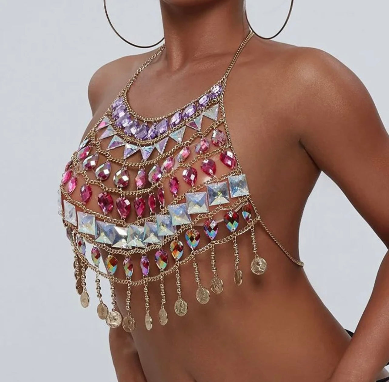 Backless Coin Bra Body Jewelry