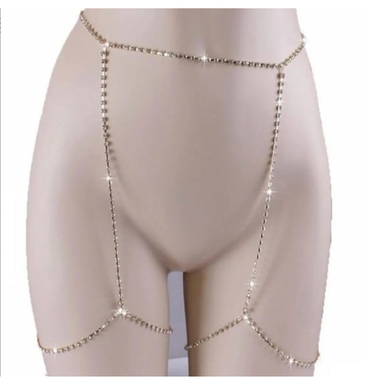 Rhinestone Garter Waist Chain
