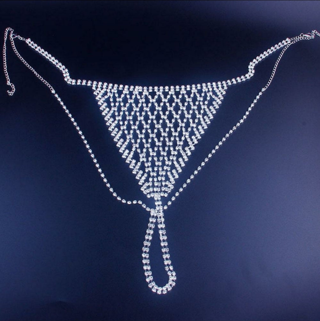 Rhinestone Bra and Thong set