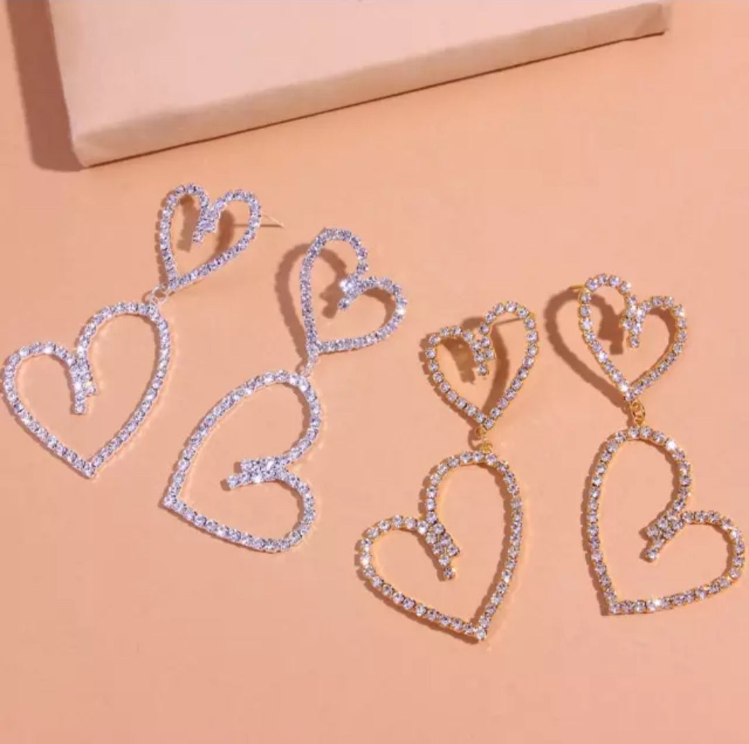 Double Hearts Earrings