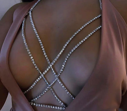 Rhinestone Criss-Cross Top
