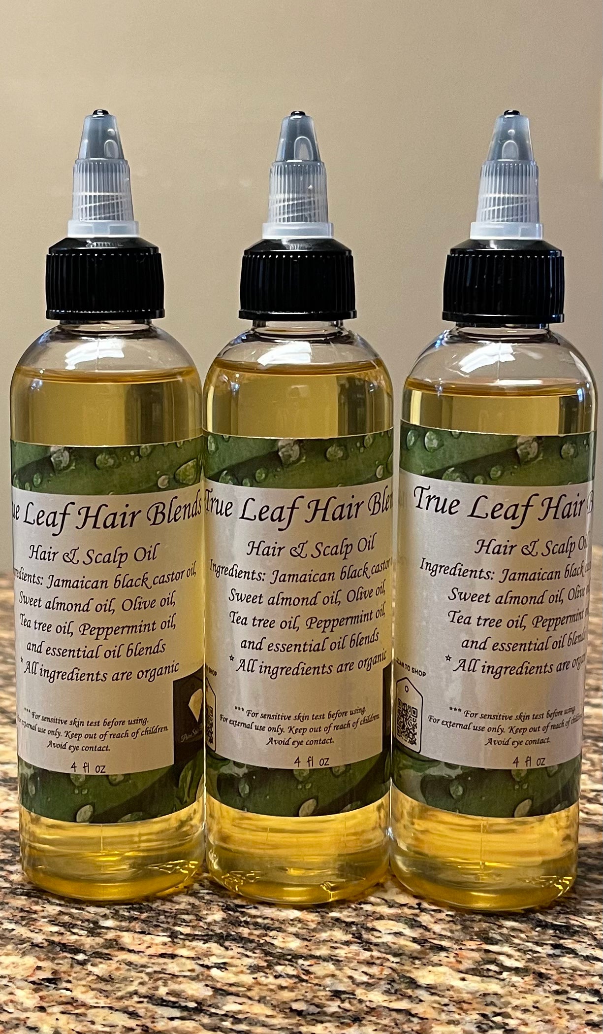 <transcy>Aceite "True Leaf Hair blend" para el cuidado del cabello</transcy>