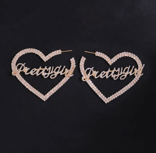 Pretty Girl Heart Earrings