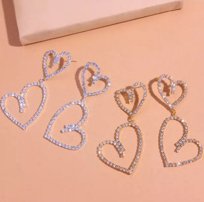 Double Hearts Earrings
