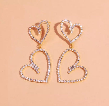 Double Hearts Earrings